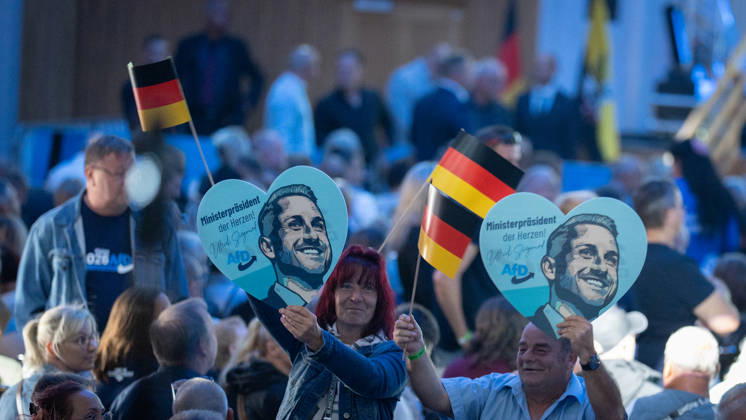 AMO Culture and Convention Center before the start of the AfD s closing event marking the end of the state election campaign; Saxony-Anhalt state election; AfD closing event in Magdeburg, Magdeburg, Saxony-Anhalt, Germany; AMO Culture and Convention Center
