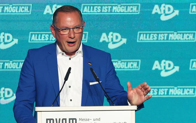 Tino Chrupalla AfD Bundesvorsitzend , AfD Wahlkampfabschluss in Magdeburg , Sachsen-Anhalt , Deutschland . September 05 , 2026 . Photo by: Davide Elias IPA Photo Pressefoto DENL Copyright: xDavidexEliasx