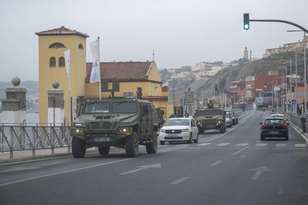 The Government Takes Control of the Port of Ceuta to Provide Humanitarian Assistance to Migrants Several military vehicles, as of September 5, 2026, in Ceuta, Spain. The Government is taking control of the port of Ceuta to provide humanitarian assistance to migrants in tents and other spaces, as provided for in a resolution from the Ministry of Transportation and Sustainable Mobility published this Saturday and reviewed by Europa Press. Specifically, the department led by Óscar Puente authorizes the Secretary of State for Migration to temporarily use an area of 16,000 square meters of public port land located in the Poniente Expansion, Phase I, within the service area of the Port of Ceuta. SEPTEMBER 5, 2026 MIGRANTS IMMIGRATION HUMANITARIA  Copyright: xMarcosxMorenox 7751641
