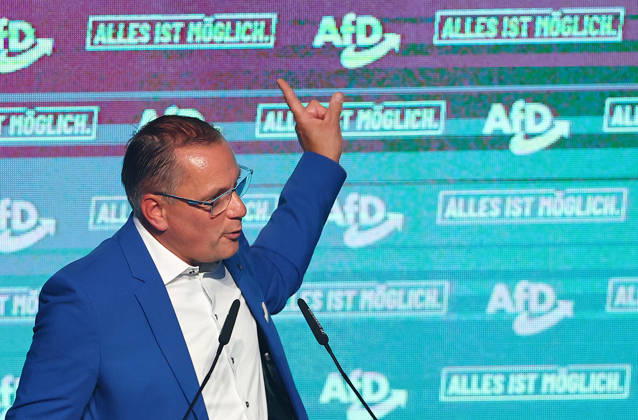 Tino Chrupalla AfD Bundesvorsitzend , AfD Wahlkampfabschluss in Magdeburg , Sachsen-Anhalt , Deutschland . September 05 , 2026 . Photo by: Davide Elias IPA Photo Pressefoto DENL Copyright: xDavidexEliasx