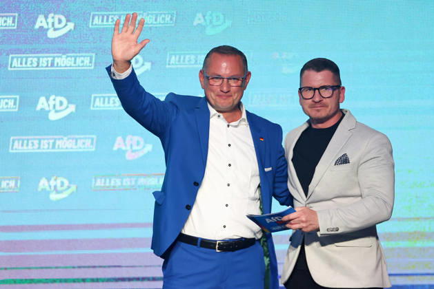 Tino Chrupalla AfD Bundesvorsitzend , AfD Wahlkampfabschluss in Magdeburg , Sachsen-Anhalt , Deutschland . September 05 , 2026 . Photo by: Davide Elias IPA Photo Pressefoto DENL Copyright: xDavidexEliasx
