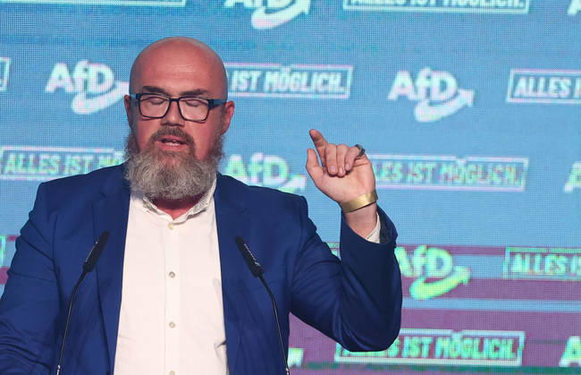 Hans-Thomas Tillschneider , AfD Wahlkampfabschluss in Magdeburg , Sachsen-Anhalt , Deutschland . September 05 , 2026 . Photo by: Davide Elias IPA Photo Pressefoto DENL Copyright: xDavidexEliasx