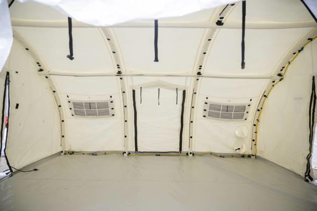 Installation of new tent shelters in Ceuta. Interior of one of the tent shelters installed next to the Ceuta Food Bank, on September 5, 2026, in Ceuta, Spain. The government has taken control of the port of Ceuta to provide humanitarian assistance to migrants in tents and other spaces, according to a resolution from the Ministry of Transportation and Sustainable Mobility published this Saturday, as reported by Europa Press SEPTEMBER 5, 2026 TENT CAMP MIGRANTS IMMIGRANTS MIGRATION CRISIS HUMANITARIAN CRISIS Ceuta Ceuta, Spain  Copyright: xMarcosxMorenox 7751756