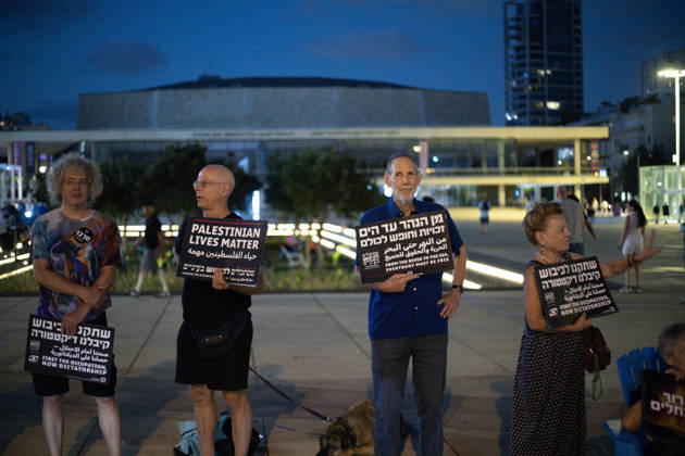 Government s military and political policies protested in Tel Aviv TEL AVIV, ISRAEL - SEPTEMBER 5: Demonstrators gather at Habima Square to protest Prime Minister Benjamin Netanyahu and the current government s military and political policies in Tel Aviv, Israel, on September 5, 2026. The demonstrators call for an end to Israel s attacks on Gaza and its settlement policies, while carrying banners protesting ongoing violations by Israeli soldiers in the West Bank. Mostafa Alkharouf Anadolu Tel Aviv Israel. Editorial use only. Please get in touch for any other usage.  Copyright: x2026xAnadoluxMostafaxAlkharoufx
