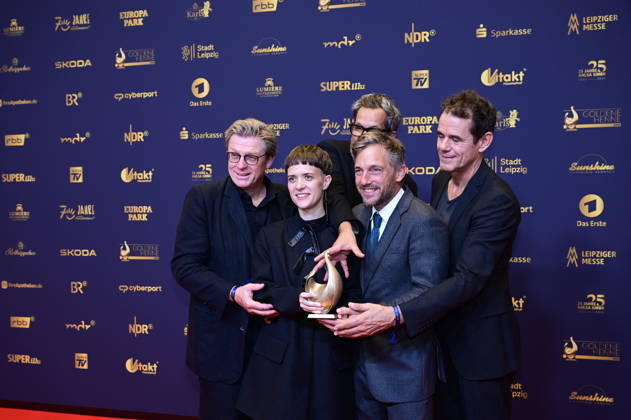 Hendrik Handloegten, Liv Lisa Fries, Achim von Borries, Volker Bruch, and Tom Tykwer at the 32nd Golden Hen Awards ceremony in 2026 at the Leipzig Trade Fair, September 4, 2026 Copyright: xMatthiasxWehnertx