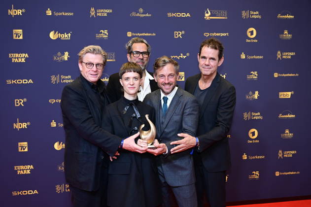Hendrik Handloegten, Liv Lisa Fries, Achim von Borries, Volker Bruch, and Tom Tykwer at the 32nd Golden Hen Awards ceremony in 2026 at the Leipzig Trade Fair, September 4, 2026 Copyright: xMatthiasxWehnertx