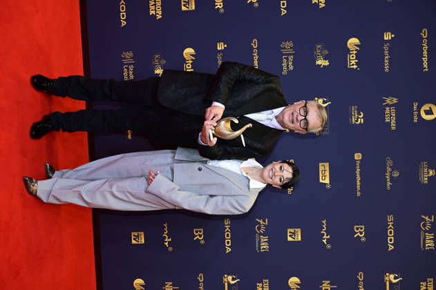Hendrik Handloegten, Liv Lisa Fries, Achim von Borries, Volker Bruch, and Tom Tykwer at the 32nd Golden Hen Awards ceremony in 2026 at the Leipzig Trade Fair, September 4, 2026 Copyright: xMatthiasxWehnertx