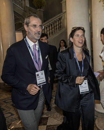 Photo by Mario Romano, IPP Cernobbio, Sept. 6, 2026, Ambrosetti Cernobbio THEA 2026. Pictured: Valerio De Molli and Elly Schlein. Italy Photo Press World. Copyright Ambrosetti Cernobbio THEA 2026