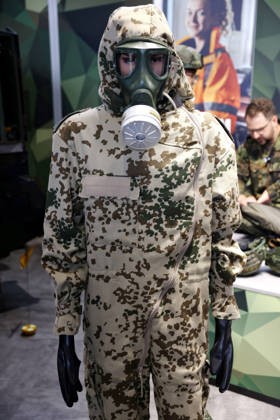 IFA, Highlights from the Technology Fair, Berlin, September 5, 2026 ABC Protective Suit in Desert Camouflage IFA 2026 Booth Highlights: German Armed Forces, IFA 2026 Exhibition Grounds, Berlin, September 5, 2026 Berlin Exhibition Grounds, Berlin, Germany Copyright: xHolgerxMuchx
