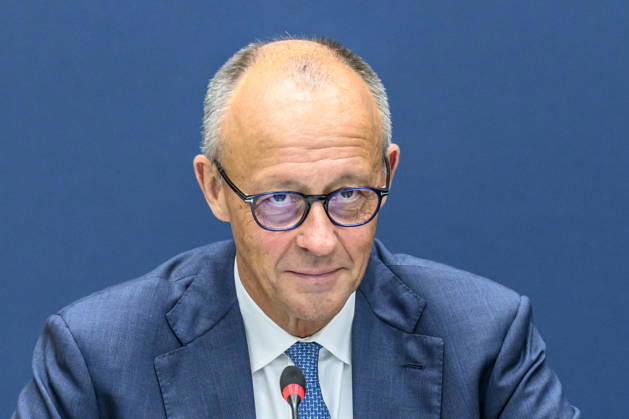 Pictured, from left: Friedrich Merz, Chancellor of the Federal Republic of Germany, GER, Berlin, Federal Executive Committee meeting, opening shots, September 7, 2026, Copyright: HMBxMedia UwexKoch
