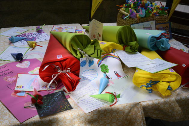 Official kickoff of the school bag collection drive for the Bunten Münchner Kindl at the Hofbräuhaus, Munich, September 7, 2026