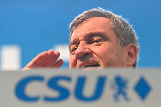 Speech by Markus SOEDER, Minister-President of Bavaria and CSU Chairman; single image, cropped single shot, portrait, Political Gillamoos on September 7, 2026, in Abensberg,
