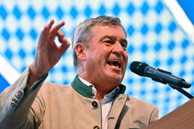 Speech by Markus SOEDER, Minister-President of Bavaria and CSU Chairman; single image, cropped single shot, portrait, Political Gillamoos on September 7, 2026, in Abensberg,