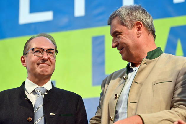 Markus SOEDER, Minister-President of Bavaria and CSU Chairman, and Alexander DOBRINDT, Federal Minister of the Interior, at the Politischer Gillamoos event on September 7, 2026, in Abensberg,