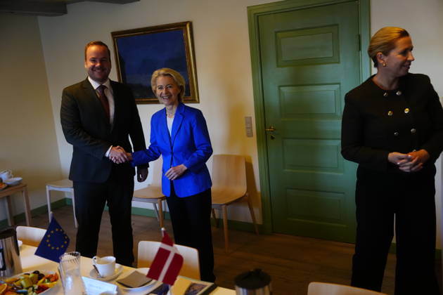 DENMARK GREENLAND Prime Minister Mette Frederiksen visits Greenland Prime Minister Mette Frederiksen S holds a meeting with the Prime Minister of the Faroe Islands, Beinir Johannesen, and the President of the European Commission, Ursula von der Leyen, in Nuuk, Monday, September 7, 2026. Photo by Mads Claus Rasmussen, Scanpix 2026, Greenland, Denmark Copyright: MadsxClausxRasmussenx spdk20260907-122534-L