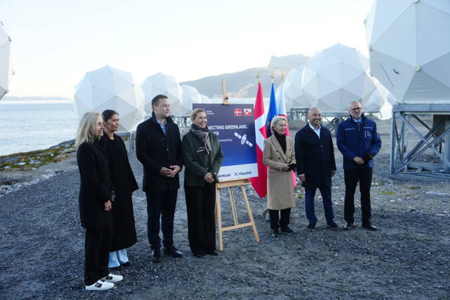 DENMARK GREENLAND Mette Frederiksen and Ursula von der Leyen Visit Eutelsat OneWeb Prime Minister Mette Frederiksen and European Commission President Ursula von der Leyen, together with Greenland’s head of government, visit the company Eutelsat OneWeb in Nuuk, Greenland, on Monday, September 7, 2026. Photo by Mads Claus Rasmussen, Scanpix 2026, Greenland, Denmark  Copyright: MadsxClausxRasmussenx spdk20260907-115541-L