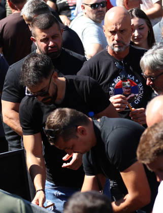 07.09.2026 Beograd Belgrade(Serbia) Politics Army war Life men s football Funeral of Ratko Mladic ex general Republic of Srpska army during Bosnian war 1992-1995. Leo Lerinc(D R) sa svecom with candle ex player of Vojvodina,Crvena Zvezda,Ciudad Murcia,St.Gallen,Dinamo Bucuresti