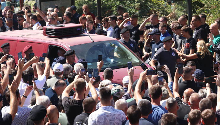 07.09.2026 Beograd Belgrade(Serbia) Politics Army war Life Funeral of Ratko Mladic ex general Republic of Srpska army during Bosnian war 1992-1995.