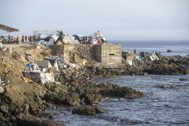 Settlements Continue on El Trampolín Beach Settlements on El Trampolín Beach, as of September 7, 2026, in Ceuta, Spain. Despite having been evicted, the encampment on El Trampolín Beach resembles a makeshift city and remains occupied by people who continue to arrive in Ceuta. SEPTEMBER 7, 2026 Ceuta, Spain  Copyright: xMarcosxMorenox 7756325