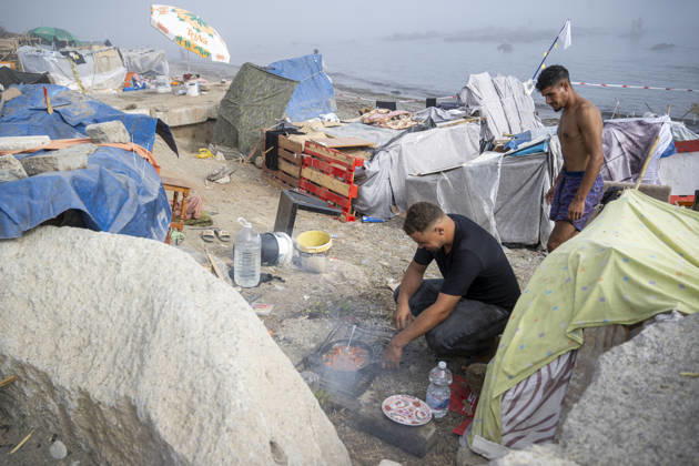 Settlements Continue on El Trampolín Beach Settlements on El Trampolín Beach, as of September 7, 2026, in Ceuta, Spain. Despite having been cleared, the camp on El Trampolín Beach resembles a makeshift city and remains occupied by people who continue to arrive in Ceuta. SEPTEMBER 7, 2026 Ceuta, Spain  Copyright: xMarcosxMorenox 7756338