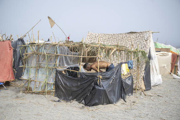 Settlements Continue on El Trampolín Beach Settlements on El Trampolín Beach, as of September 7, 2026, in Ceuta, Spain. Despite having been cleared, the camp on El Trampolín Beach resembles a makeshift city and remains occupied by people who continue to arrive in Ceuta. SEPTEMBER 7, 2026 Ceuta, Spain  Copyright: xMarcosxMorenox 7756348