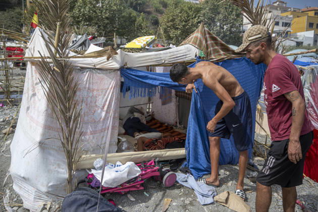 Settlements Continue on El Trampolín Beach Settlements on El Trampolín Beach, as of September 7, 2026, in Ceuta, Spain. Despite having been cleared, the camp on El Trampolín Beach resembles a makeshift city and remains occupied by people who continue to arrive in Ceuta. SEPTEMBER 7, 2026 Ceuta, Spain  Copyright: xMarcosxMorenox 7756350