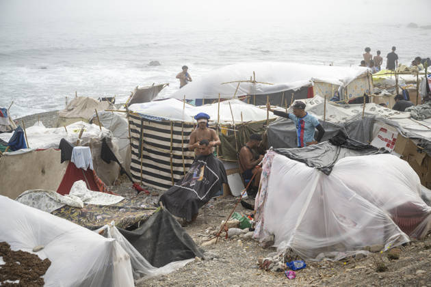 Settlements Continue on El Trampolín Beach Settlements on El Trampolín Beach, as of September 7, 2026, in Ceuta, Spain. Despite having been cleared, the camp on El Trampolín Beach resembles a makeshift city and remains occupied by people who continue to arrive in Ceuta. SEPTEMBER 7, 2026 Ceuta, Spain  Copyright: xMarcosxMorenox 7756355