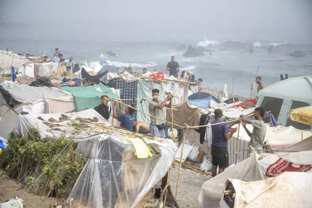 Settlements Continue on El Trampolín Beach Settlements on El Trampolín Beach, as of September 7, 2026, in Ceuta, Spain. Despite having been cleared, the camp on El Trampolín Beach resembles a makeshift city and remains occupied by people who continue to arrive in Ceuta. SEPTEMBER 7, 2026 Ceuta, Spain  Copyright: xMarcosxMorenox 7756357
