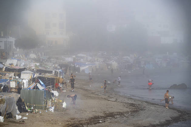 Settlements Continue on El Trampolín Beach Settlements on El Trampolín Beach, as of September 7, 2026, in Ceuta, Spain. Despite having been evicted, the camp on El Trampolín Beach resembles a makeshift city and remains occupied by people who continue to arrive in Ceuta. SEPTEMBER 7, 2026 Ceuta, Spain  Copyright: xMarcosxMorenox 7756372
