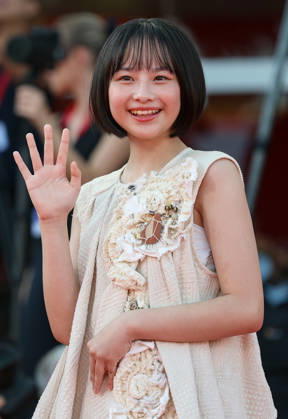 (260907) -- VENICE, Sept. 7, 2026 -- Japanese actress Fuuri Nanase of the film Look Back poses at the red carpet before the premiere of the film during the 83rd Venice International Film Festival in Venice, Italy, Sept. 7, 2026. ) ITALY-VENICE-FILM FESTIVAL-LOOK BACK-PREMIERE WangxKaiyan 