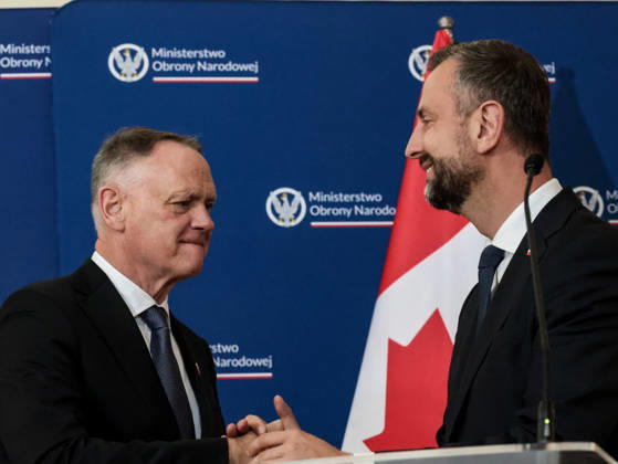 September 7, 2026, Kielce, Poland: Deputy Prime Minister and Minister of Defence of Poland Wladyslaw Kosiniak-Kamysz (R) and Minister of Foreign Affairs of Canada David McGuinty (L) speak to media during the event. The politicians signed Memorandum of Understanding of bilateral defence cooperation between Canada and Poland. Kielce Poland - ZUMAs197 20260907_aaa_s197_433 Copyright: xDominikaxZarzyckax