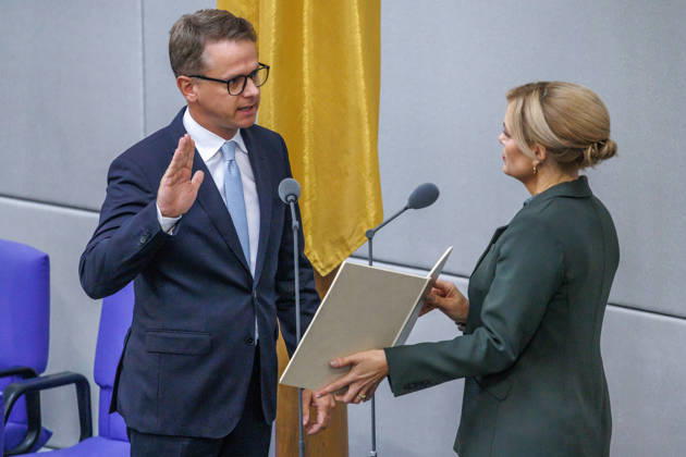 Bundestag Dr. Carsten Linnemann, Federal Minister of Health, taking his oath of office in the German Bundestag on September 8, 2026, in Berlin, Berlin, Germany, Bundestag