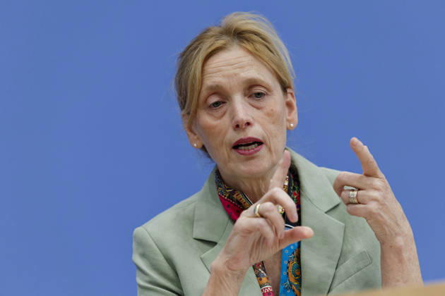 Presentation of the 2025 PISA Study, September 8, 2026, Germany, Berlin: Federal Press Conference on the Results of the 2025 PISA Study. Pictured: Karin Prien (CDU), Federal Minister of Education, Family, Senior Citizens, Women, and Youth