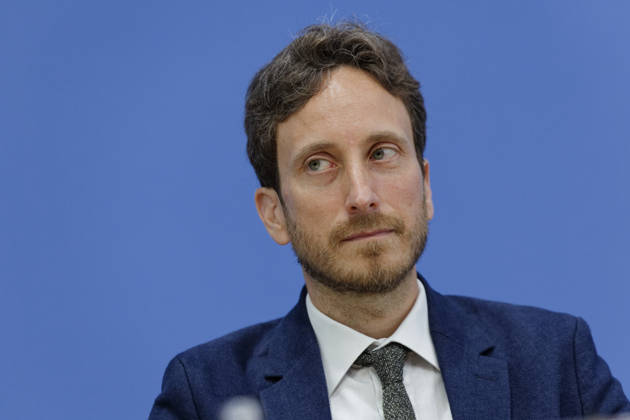 Presentation of the 2025 PISA Study, September 8, 2026, Germany, Berlin: Federal Press Conference on the Results of the 2025 PISA Study. Pictured: Francesco Avvisati, OECD, co-author of the PISA Study