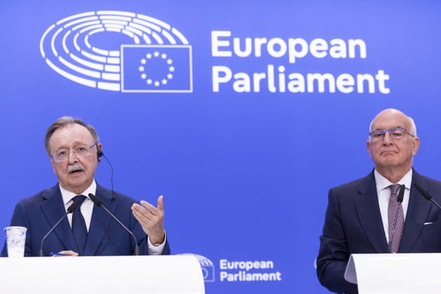 Vivas Addresses the European Parliament The president of Ceuta, Juan José Vivas, and PP MEP and Chair of the European Parliament’s Committee on Civil Liberties, Justice, and Home Affairs (LIBE), Javier Zarzalejos, hold a press conference at the European Parliament on September 8, 2026, in Brussels, Belgium. The President of Ceuta, Juan Vivas, is in Brussels to call on the European Union for support in the face of the migration crisis. He has requested a permanent deployment of Frontex and emergency funds after meeting with various EU leaders. SEPTEMBER 8, 2026 Nicolas Maeterlinck Spain Copyright: xNicolasxMaeterlinck Belga Europax 7758039