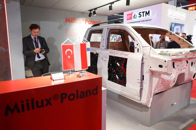 34th International Defence Industry Exhibition in Poland KIELCE, POLAND - SEPTEMBER 8: Miilux Poland stand is seen during the 34th International Defence Industry Exhibition (MSPO) in Kielce, Poland, on September 8, 2026. Jakub Porzycki Anadolu Kielce Poland. Editorial use only. Please get in touch for any other usage.  Copyright: x2026xAnadoluxJakubxPorzyckix