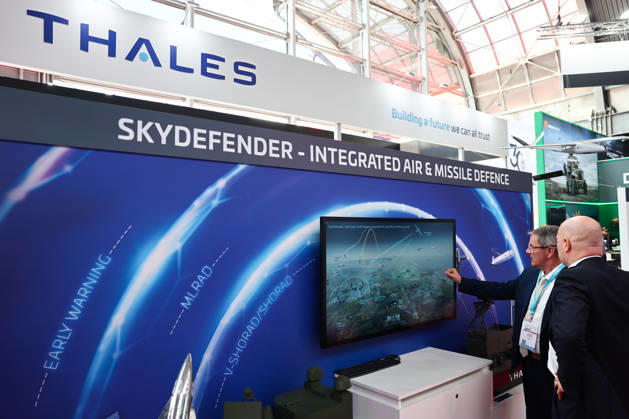34th International Defence Industry Exhibition in Poland KIELCE, POLAND - SEPTEMBER 8: Thales stand is seen during the 34th International Defence Industry Exhibition (MSPO) in Kielce, Poland, on September 8, 2026. Jakub Porzycki Anadolu Kielce Poland. Editorial use only. Please get in touch for any other usage.  Copyright: x2026xAnadoluxJakubxPorzyckix