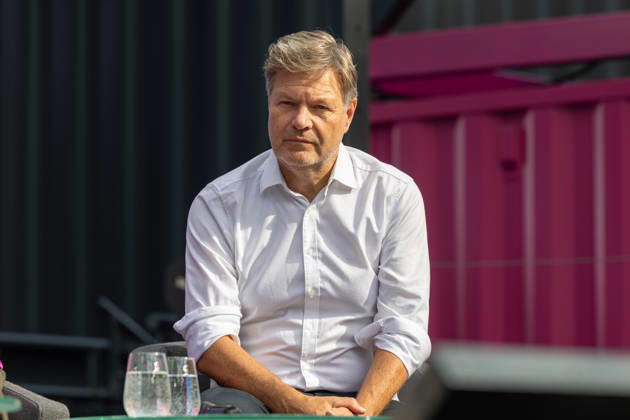DIGITAL X 2026 at the Rheinauhafen in Cologne, September 8, 2026—Robert HABECK, Member of the Bundestag, former Federal Minister for Economic Affairs, and Vice Chancellor, Alliance 90 The Greens. Visitors learn more Copyright: xMarcxJohnx