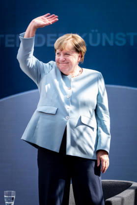 Digital X 2026: Dr. Angela Merkel, former German Chancellor, waving at the end of her talk on the Harbour Stage at Digital X 2026 amid thunderous applause. DIGITAL X is Europe’s leadi
