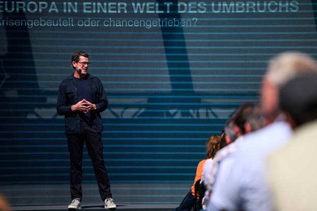 COLOGNE, GERMANY - 8 SEPTEMBER, 2026: Karl-Theodor zu Guttenberg Former Federal Minister of Defence of Germany - DIGITAL X 2026 at Rheinauhafen.  Copyright: xVitaliixKliuievx