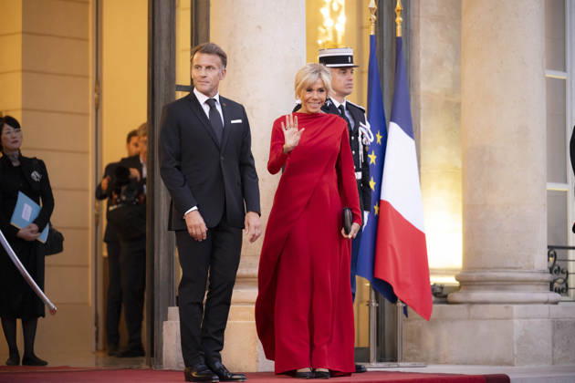 French State dinner for South Korea s President - Paris France s President Emmanuel Macron and his wife Brigitte Macron arrive for a State dinner organised by France s President Emmanuel Macron for South Korea s President Lee Jae Myung at the Elysee Presidential Palace, in Paris on September 8, 2026.Photo by Eliot Blondet ABACAPRESS.COM Paris France France  Copyright: xBlondetxEliot ABACAx