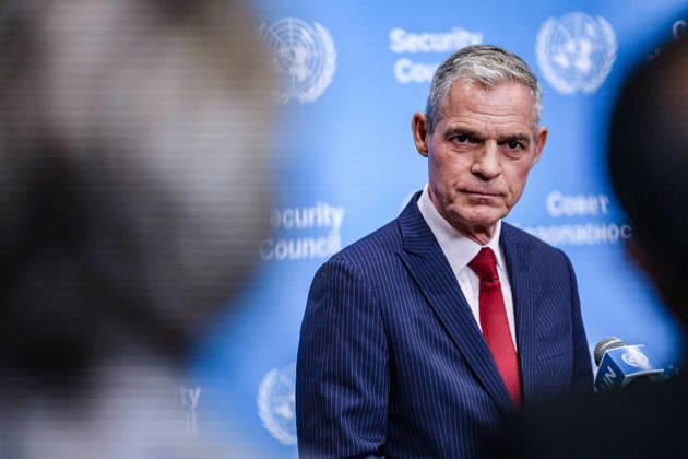 September 8, 2026, New York, New York, United States: JEROME BONNAFONT, France Permanent Representative to the UN and Security Council President for September, speaks to the press at the SC stakeout on Libya at UNHQ. The Security Council discussed the UN-led political process, efforts towards national elections and unified institutions, and continuing security and human rights concerns in Libya. New York United States  - ZUMAo116 20260908_znp_o116_097 Copyright: xBiancaxOterox