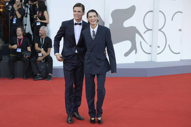 September 8, 2026, Venice Lido, Italy: Alessandro Heger (l) and Madalina Doroftei (r) attend the red carpet of movie Bunker during the 83rd Venice Film Festival at Palazzo del Cinema. Venice Lido Italy - ZUMAs197 20260908_aaa_s197_514 Copyright: xMarioxCartellix