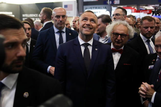 34th International Defense Industry Exhibition In Kielce Karol Nawrocki, President of Poland, attends the 34th International Defense Industry Exhibition at Targi Kielce in Kielce, Poland, on September 8, 2026. The International Defense Industry Exhibition (MSPO) is the largest defense fair in Central and Eastern Europe. During the event, representatives of state authorities, defense ministers, and delegations of military staffs meet, and the most modern defense systems, military technologies and military projects are presented. Kielce Poland  Copyright: xKlaudiaxRadeckax originalFilename: radecka-34thinte260908_npt71.jpg