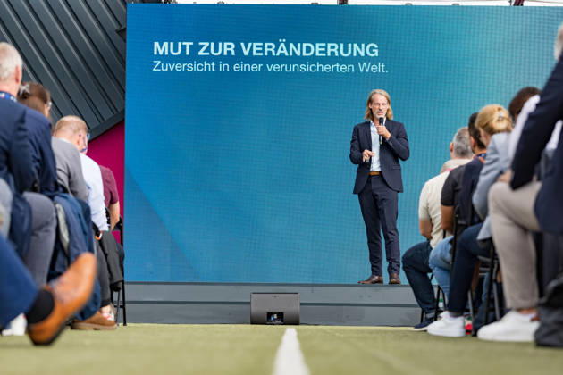 DIGITAL X 2026 at the Rheinauhafen in Cologne, September 8, 2026: Keynote address by philosopher and journalist Richard David PRECHT. Visitors learn about the latest developments at DIGITAL X 2026, Deutsche Telekom’s annual digitalization event, at the Rheinauhafen in Colo Copyright: xMarcxJohnx