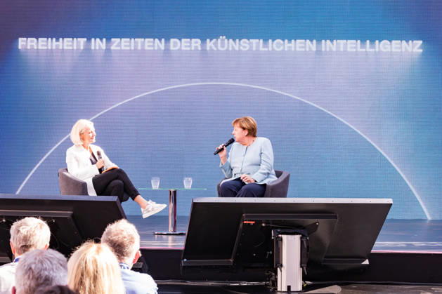 DIGITAL X 2026 at the Rheinauhafen in Cologne, September 8, 2026. Former German Chancellor Angela MERKEL (CDU) with journalist Miriam MECKEL, editor of *ada* and professor at the University of St. Gallen. V Copyright: xMarcxJohnx