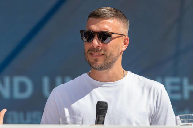 DIGITAL X 2026 at the Rheinauhafen in Cologne, September 8, 2026 Former national soccer player and 2014 World Cup champion Lukas PODOLSKI, along with Prof. Dr. Alena Buyx and Klaus Werner. Visitors learn about the lat Copyright: xMarcxJohnx