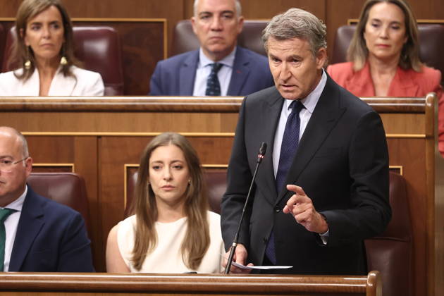 Government Question Period in Congress Dominated by the Crisis in Ceuta Alberto Núnez Feijóo, president of the Popular Party, speaks during a plenary session in the Congress of Deputies on September 9, 2026, in Madrid, Spain. The government faces its first question-and-answer session since the start of the legislative session, coinciding with the declassification of some 40 documents, dated from July 1 to August 1, related to the crisis in Ceuta stemming from the mass influx of some 80,000 migrants from the border with Morocco. Saiz indicated that more relevant reports would be published if necessary, as the Executive has nothing to hide. SEPTEMBER 9, 2026 Madrid, Spain  Copyright: xEduardoxParrax 7759796