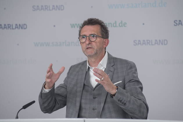The state press conference on the police s new powers will take place on Tuesday, September 8, 2026, at the State Chancellery in Saarbrücken. Pictured: Interior Minister Reinhold Jost bub