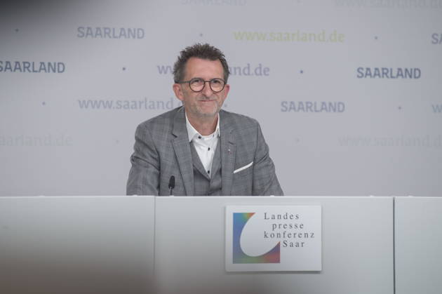 The state press conference on the police s new powers will take place on Tuesday, September 8, 2026, at the State Chancellery in Saarbrücken. Pictured: Interior Minister Reinhold Jost bub